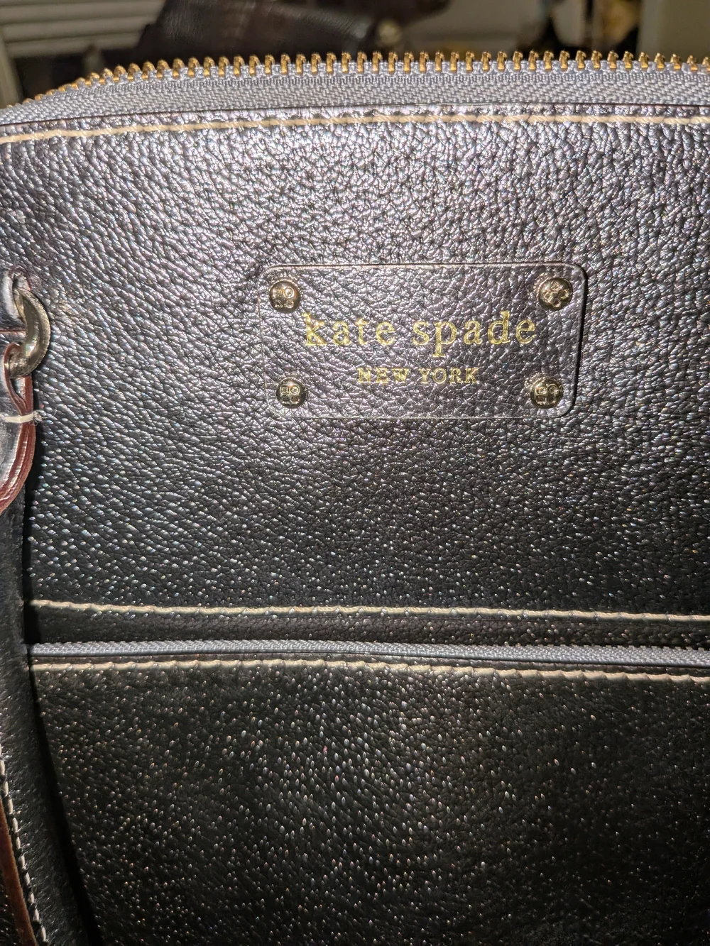 Kate Spade Metallic Silver Dome Satchel